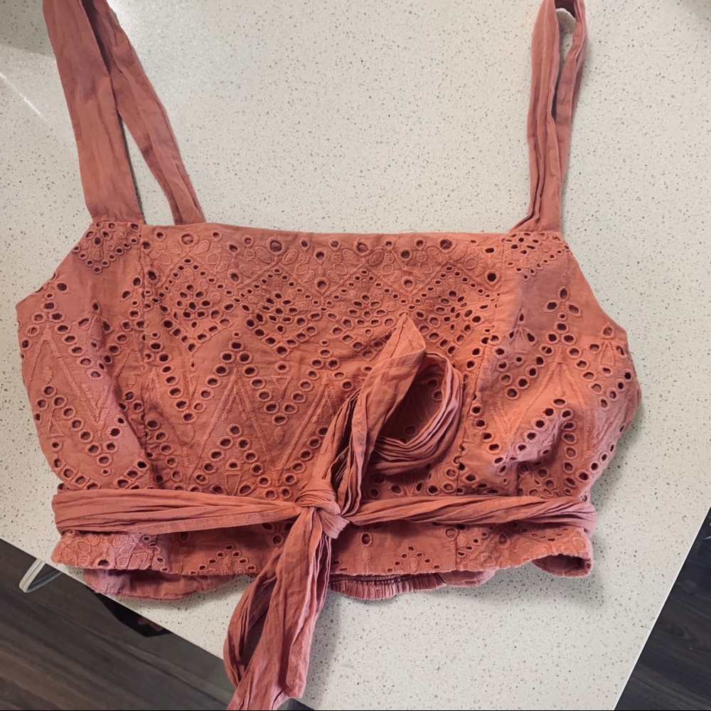 Free People Cropped Tank with Tie